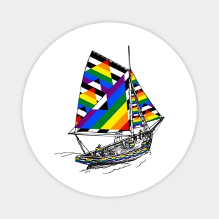 Straight Ally Ship Pride Flag | Support Straight Ally with Love Magnet